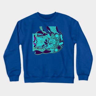 mayan pakal astronaut in alien suit ecopop Crewneck Sweatshirt